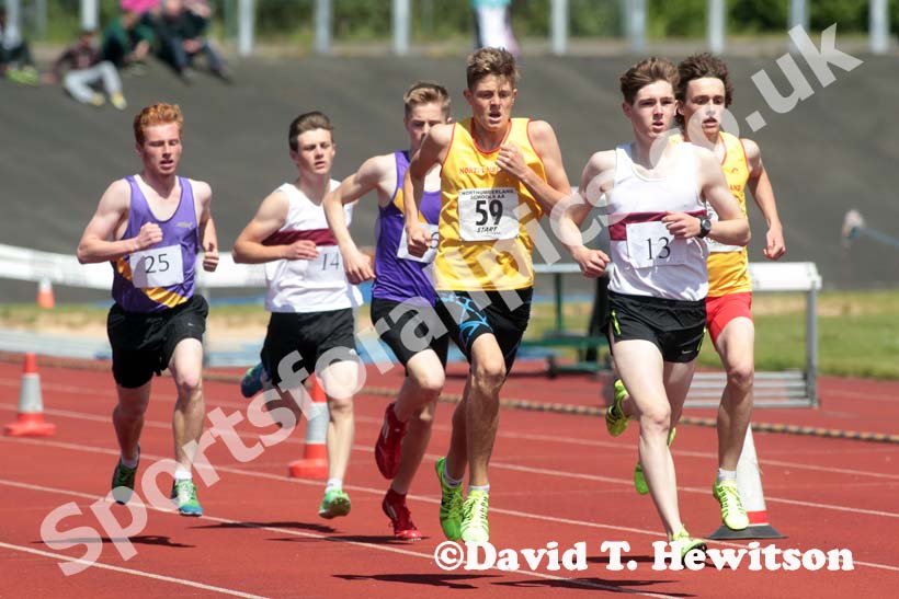 800 metres at the Annual Inter-Counties Schools, Cleveland v Cumbria v Durham v Northumberland at Claireville Stadium, Middlesbrough